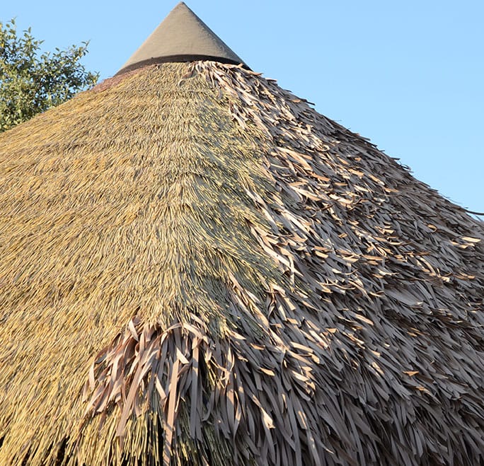 Synthetic Fibre Thatch Northern Poles and Thatching